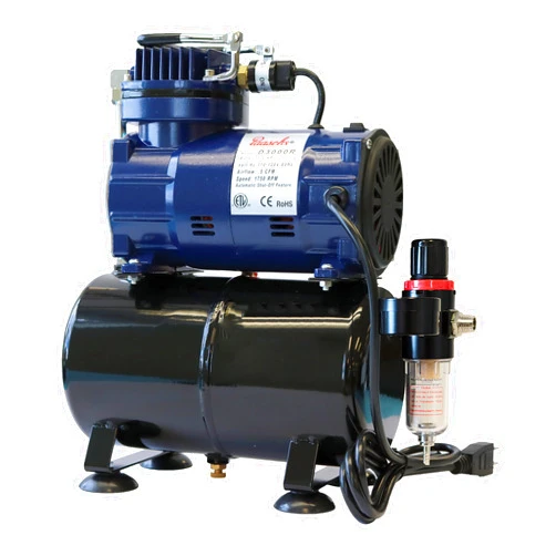 Paasche D3000R 1/5 HP Compressor with Tank, Regulator and Moisture Trap