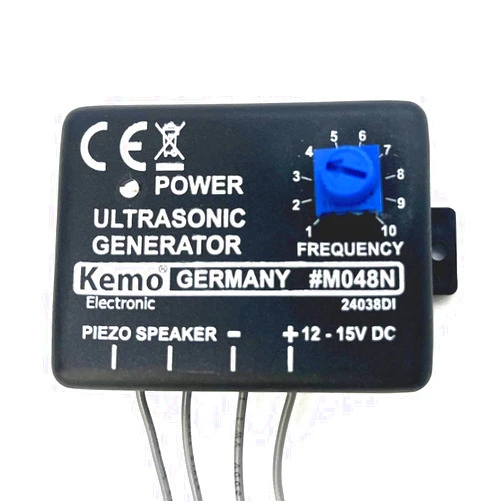KEMO Ultrasonic Signal Generator Module, Push Button Switch, Rotary Actuator, Automatic Operation, Black