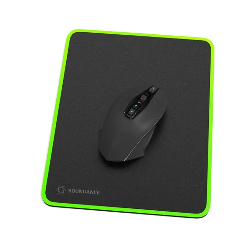 SOUNDANCE Mouse Pad for Optical Mice Fast DPI Speed, Waterproof Computer Mouse Mat with Ultra-Smooth Surface, Anti-Slip Rubber Base, Portable Mousepad for Gaming Office, 10 × 7.8 Inches, Black