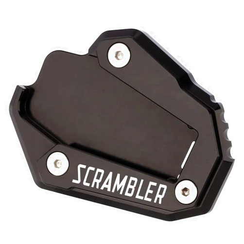 Velospeed For Ducati Scrambler 1100 Sport 1100 Sport Pro 2017-2022 Motorcycle CNC Kickstand Foot Side Stand Enlarge Plate Pad Scrambler1100 Sport1100 SportPro Accessories (black-1)