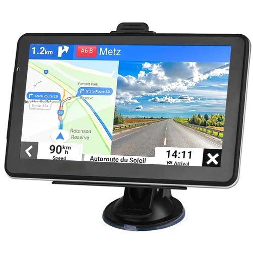 LEIENSI GPS Navigation for Car Latest 2024 Map 7 inch Touch Screen Car GPS Navigator Semi Trucker GPS Navigation System Support Speed and Red Light Warning Free Lifetime Updates Map