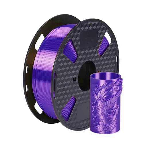 CC3D Silk Dark Purple PLA Filament 1.75 mm 3D Printer Filament 1KG 2.2LBS Spool Violet Purple PLA 3D Printing Material Shine Silky Metal Shiny Metallic Purple PLA CC3D