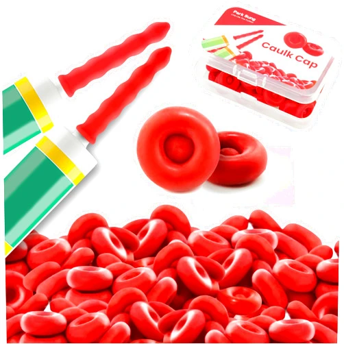 Park Sung 40pcs Caulk Cap for Seal Caulking Tubes, Caulk Saver Sealer Caps for Caulk,Silicone, Roofing Cement-Red