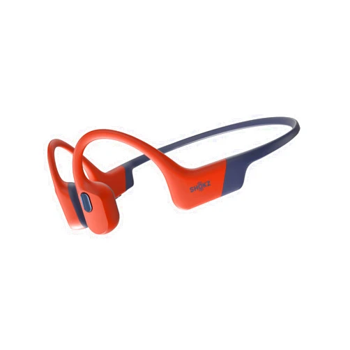 SHOKZ OpenSwim Pro - Open-Ear Bluetooth & MP3 Bone Conduction Sport Headphones, Swimming Headphones, IP68 Waterproof, Red