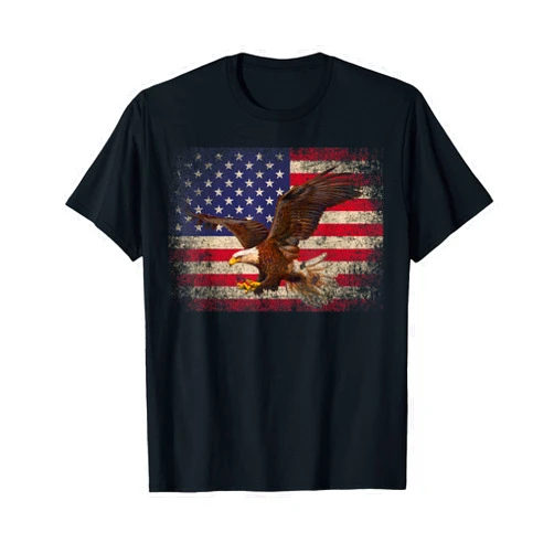 Bald Eagle 4th of July Christmas Gift American Flag Country T-Shirt