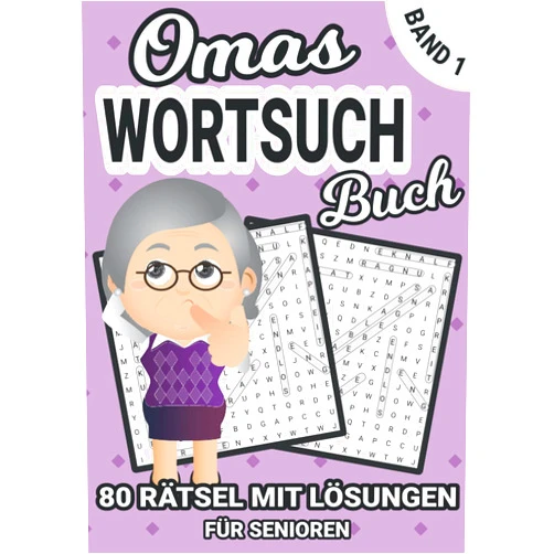 German Edition by Fritz Rätselfuchs (Author) Omas Wortsuchrätsel Band 1: Rätselbuch in großer Schrift | Gedächtnistraining für Erwachsene, Rentner und Senioren im Großdruck | Größe ca. DIN A4 (Oma´s Wortsuchrätsel Bücher) (German Edition)