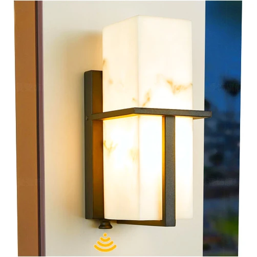 SCNYCUL Dusk to Dawn Sensor Outdoor Wall Lantern Industrial Outdoor Wall Sconce Waterproof Modern Exterior Wall Mounted Lighting Fixtures With Photocell Button, Matte Black Outside Wall Lamps for House, Porch