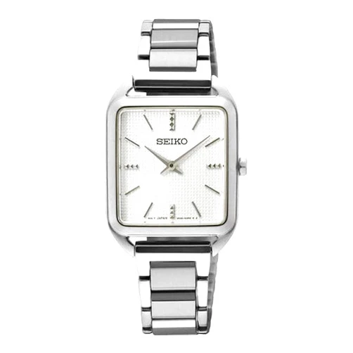 SEIKO SWR073 Automatic Watch for Women - Essentials - Silver-White Dial with Stainless Steel Case and Bracelet, 50M Water Resistant