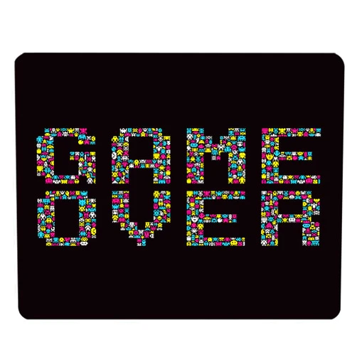 Nicokee Rectangle Gaming Mousepad Retro Vintage Video Game Over Mouse Pad Mouse Mat for Computer Desk Laptop Office 9.5 X 7.9 Inch Non-Slip Rubber
