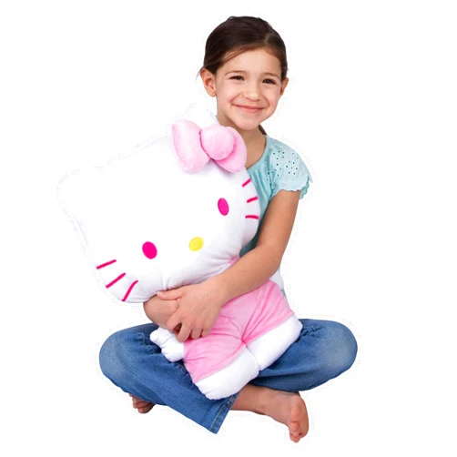 Franco Kids Bedding Super Soft Plush,Polyester Cuddle Pillow Buddy, One Size, Hello Kitty