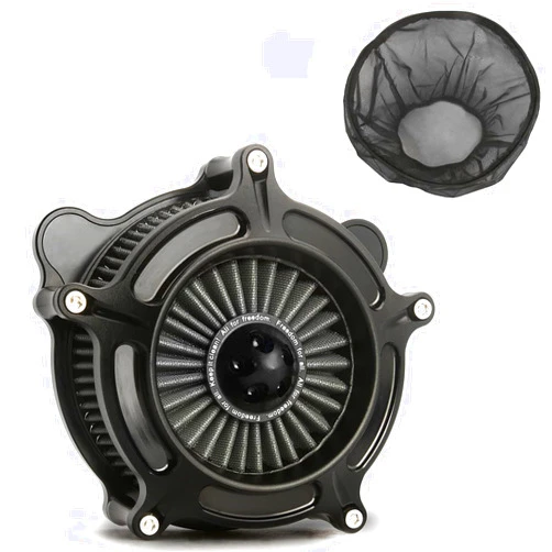 Happy-Motor Black Ops Air Cleaner Turbine Intake Filter Rain Socker Cover Fit For Harley 2008-2013 Flhrc Road King Classic Flhx Fltr Flht