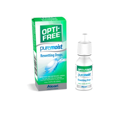 Opti-Free Puremoist Rewetting Drops, 0.4 Fl Oz (Pack of 2)
