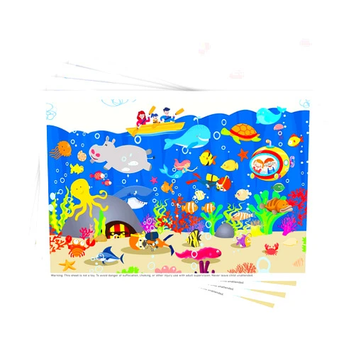 Babebay Disposable Stick-on Placemats 40 Pack for Baby & Kids, Restaurant Table Mats 12