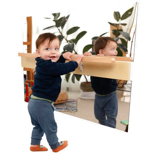 ODOXIA Coordination Mirror for Toddlers | Improves Cognitive Development | Montessori Mirror | Built-in Pull-up Bar | Baby Mirror | Pull-to-Stand Toys | Balance Development | Sturdy and Durable