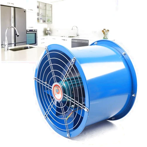 DYRABREST 10 Inch Paint Booth Exhaust Axial Fan High Velocity Utility Blower Fan,250W 2000m³/H Cylinder Pipe Ventilation Fans,1420r/min