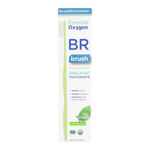 Essential Oxygen BR Organic Toothpaste Peppermint 4 oz