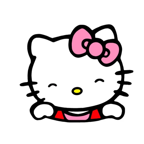 ikigomu-Hello Kitty Peeking Cartoon Decal Sticker for Car/Truck/Laptop