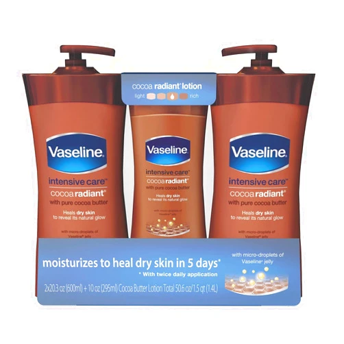 Vaseline Intensive Care Cocoa Butter Lotion, Cocoa Radiant (20.3 oz., 2 pk. + 10 oz.)