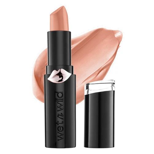 wet n wild Mega Last Matte Lip Color, Semi Matte Hyaluronic Acid Infused, Long Lasting Full Coverage for a Nourishing Pout, Cruelty-Free & Vegan - Never Nude