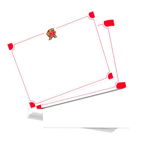 Desert Cactus University of Maryland 10 Pack Notecards Stationery Cardstock Terrapins UMD Terps Includes Envelopes Memo Party Thank You (Notecard 4a)