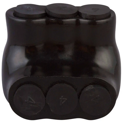 Morris Products 97613 Black Insulated Multi-Cable Connector - Dual Entry 3 Ports 4 - 14 Wire Range, 1-Pack