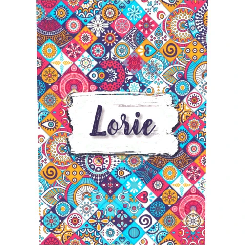 FRR Milla Publishing Lorie: Carnet de notes A5 | Prénom personnalisé Lorie | Cadeau d'anniversaire pour fille, femme, maman, copine, sœur ... | Fleurs ethniques | 120 ... Format A5 (14.8 x 21 cm) (French Edition)