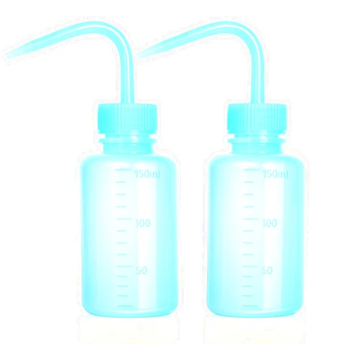 Melphoe Tattoo Wash Bottle 2Pcs 150ml Water Squirt Bottle Succulent Watering, Safety Rinse Bottle Watering Tools, Tattoo Supplies, Irrigation Squeeze Sprinkling Can Wash Plant Bottle (Blue)