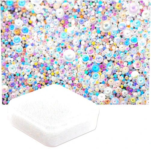 Stebcece ? UV Resin Bubble Beads Water Droplet Bubble Beads Magical Water Droplets AB Miniature Bead Resin Inclusion (1mm to 3mm)