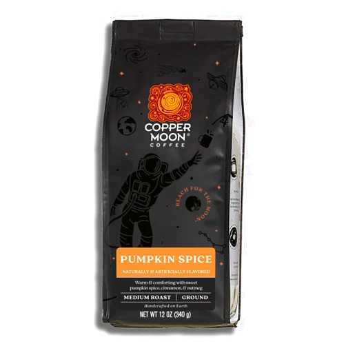 Copper Moon Ground Coffee, Medium Roast, Pumpkin Spice Blend, 12 Oz