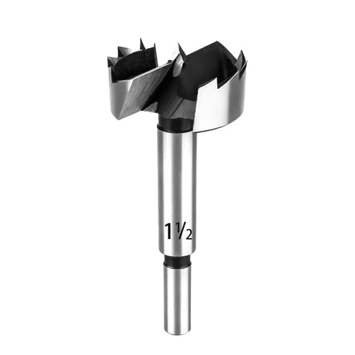 BASYNOL Forstner Bit 1-1/2-Inch by 3/8-Inch Shank, High Speed Carbide Steel Forstner Drill Bits, Wood Tool Punching Bit, Wood Slabs Flat Wing Drilling Hole