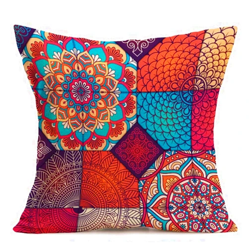 Highpot Big Sale Boho Sofa Bed Office Car Home Decor, Square 43CM×43CM Bohemian Pattern Cushion Cover Throw Pillow Case (E)