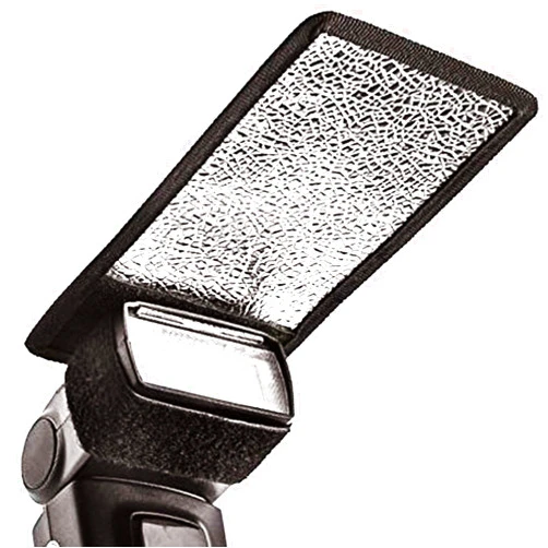 Hanumex Mini Silver White Flash Diffuser Reflector for Camera in Rectangle Shape