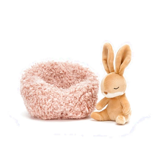 Jellycat Hibernating Bunny Stuffed Animal, 5 inches - Rabbit and Bunny Plush Toy - Classic Children's Gift