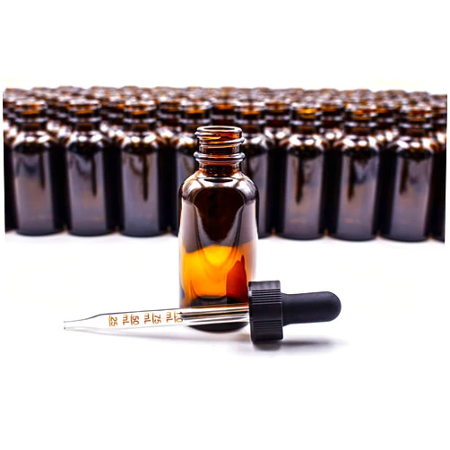 DropperBottles.com 1 oz (30ml) Amber Dropper Bottles with Graduated Dropper Assemblies- Pack of 120