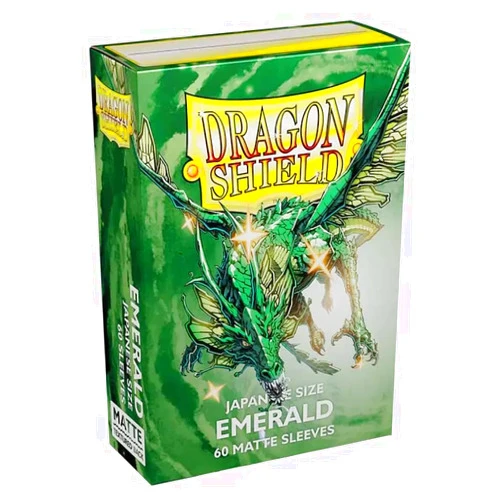 Arcane Tinmen Dragon Shield – Sleeves: Dragon Shield Matte Japanese Emerald 60 CT - Japanese Size Card Sleeves - Yu-Gi-Oh! Card Sleeves Smooth & Tough - Compatible with Yu-Gi-Oh!