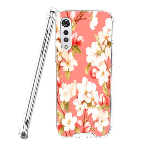 SHENCANG BLUE Clear Case for LG G5 G6 G7 ThinQ G8 ThinQ G8X ThinQ G8S/G8S ThinQ K4 2017 K7 X210 K8 K8 2017 K10 2016/k10 K10 2017 K20 2019 with Blossom-BQ498 Silicone TPU