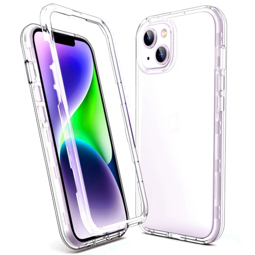 ULAK Compatible with iPhone 14 Case Clear, iPhone 13 Clear Phone Case, Heavy Duty Dual Layer Shockproof Women Men Transparent Protective Cover for iPhone 14/iPhone 13 6.1 inch