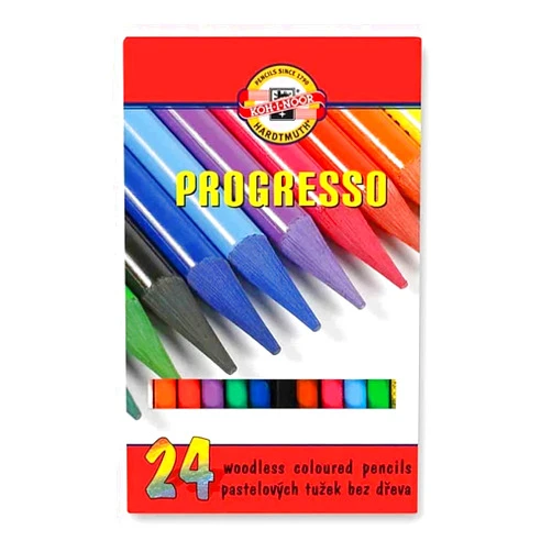 Koh-I-Noor Progresso Woodless Coloured Pencil Set (Set of 24)