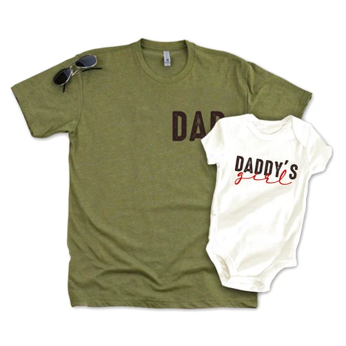 Decorcustomsgift Father-Daughter Shirt, White, Unisex-Adults, Classic Fit, Short Sleeve, Cotton, Fathers, Daughters