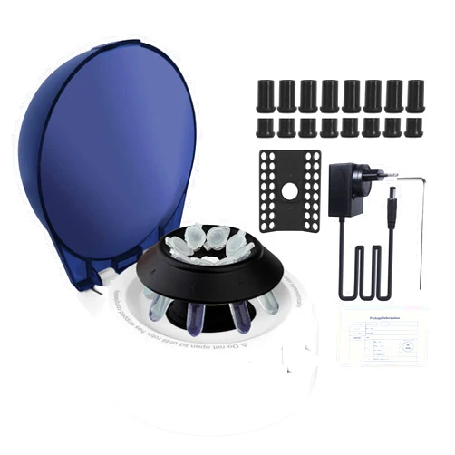 LVDALAB Scientific Mini Centrifuge 7000RPM w/Low Noise, 2680xg RCF Microcentrifuge, Lab Benchtop Centrifuge w/2 Rotors for 8 x 0.2/0.5/1.5/2.0ml and 0.2mL×32 PCR Strips