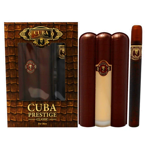 Cuba Prestige Classic by Cuba for Men - 2 Pc Gift Set 3.4oz EDT Spray, 1.17oz EDT Spray