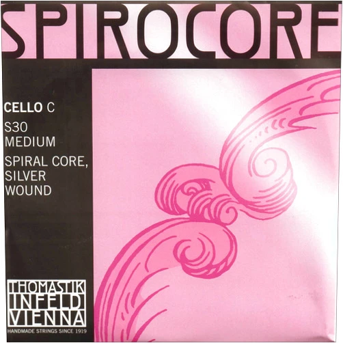 Thomastik-Infeld Spirocore 4/4 Cello C String - Silver/Steel - Medium Gauge