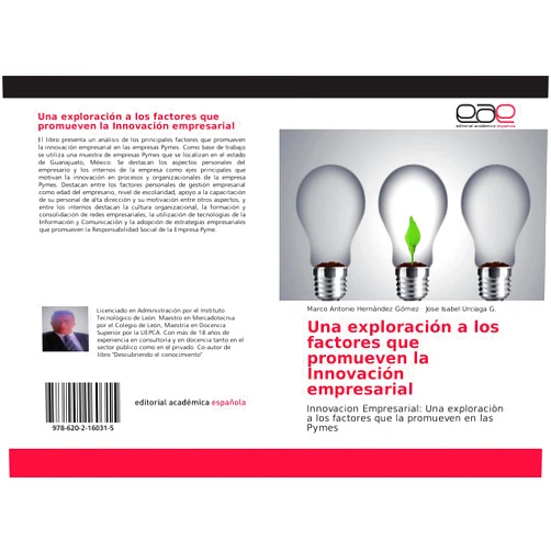 Spanish Edition by Marco Antonio Hernández Gómez (Author), Jose Isabel Urciaga G. (Author) Una exploración a los factores que promueven la Innovación empresarial: Innovacion Empresarial: Una exploraciòn a los factores que la promueven en las Pymes (Spanish Edition)