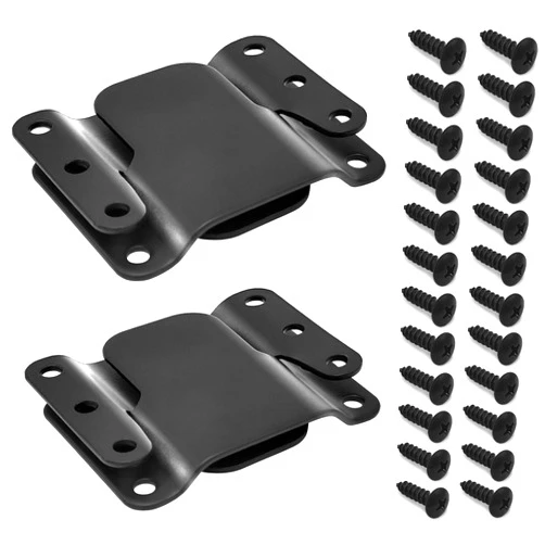 Cerpourt Sectional Couch Metal Connectors,4 Pcs Universal Sofa Interlocking Furniture Connector,Sectional Sofa Fastener Software Bracket with Screws for Loveseat, Recliner, Chair or Chaise Lounge (Black)