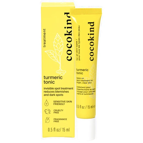 Cocokind Turmeric Tonic, Spot Treatment for Dark Spots and Blemishes with Organic Turmeric, Tea Tree Oil, and Witch Hazel