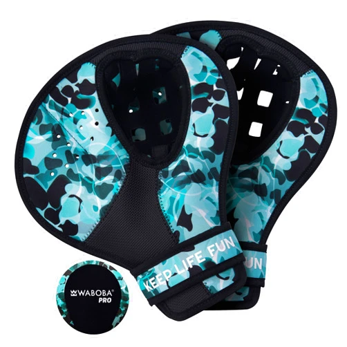 Waboba Catch Water Gloves Pro Water Bouncing Ball Set - for Beach Games & Swimming Pool Toys – 2 Baseball Style Mitts for Catching Water Balls – One Size Ambidextrous Design, Black