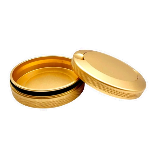 Syn Tin 2.0 | Metal Snus Can | Snus Container | Metal Container for Zyn | Small Storage Tin | Pouch Tin | Smell Proof Container | Discreet Stash Container (Champagne Gold)
