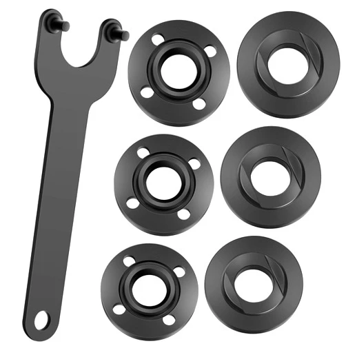YUCDXFV 7PCS Angle Grinder Nut Angle Grinder Flange Wrench,5/8-11 Flange Metal Lock Nut,Grinder Parts for Dewalt Milwaukee Metabo Compatible with Bosch Black & Decker 4.5