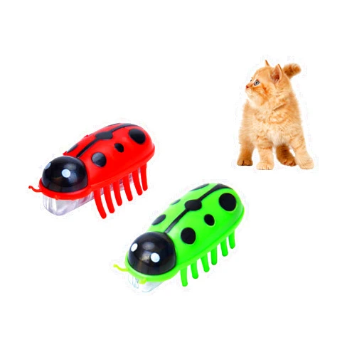 UTDKLPBXAQ 2pcs Mini Robot Beetle, Electric Beetle Toy, Insects Educational Toy, Interactive Pet Bug Toy for Pet Cat Mouse Pet Children, Red,Green (124C1574CHJ)