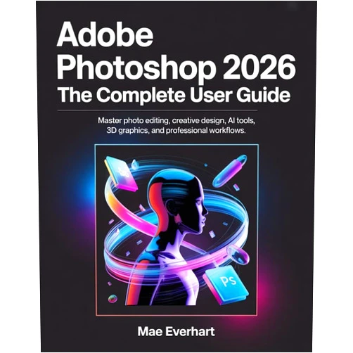 By Mae Everhart (Author) Format: Kindle Edition Adobe Photoshop 2026: The Complete User Guide: Master Photo Editing, Creative Design, Ai Tools, 3d Graphics, And Professional Workflows